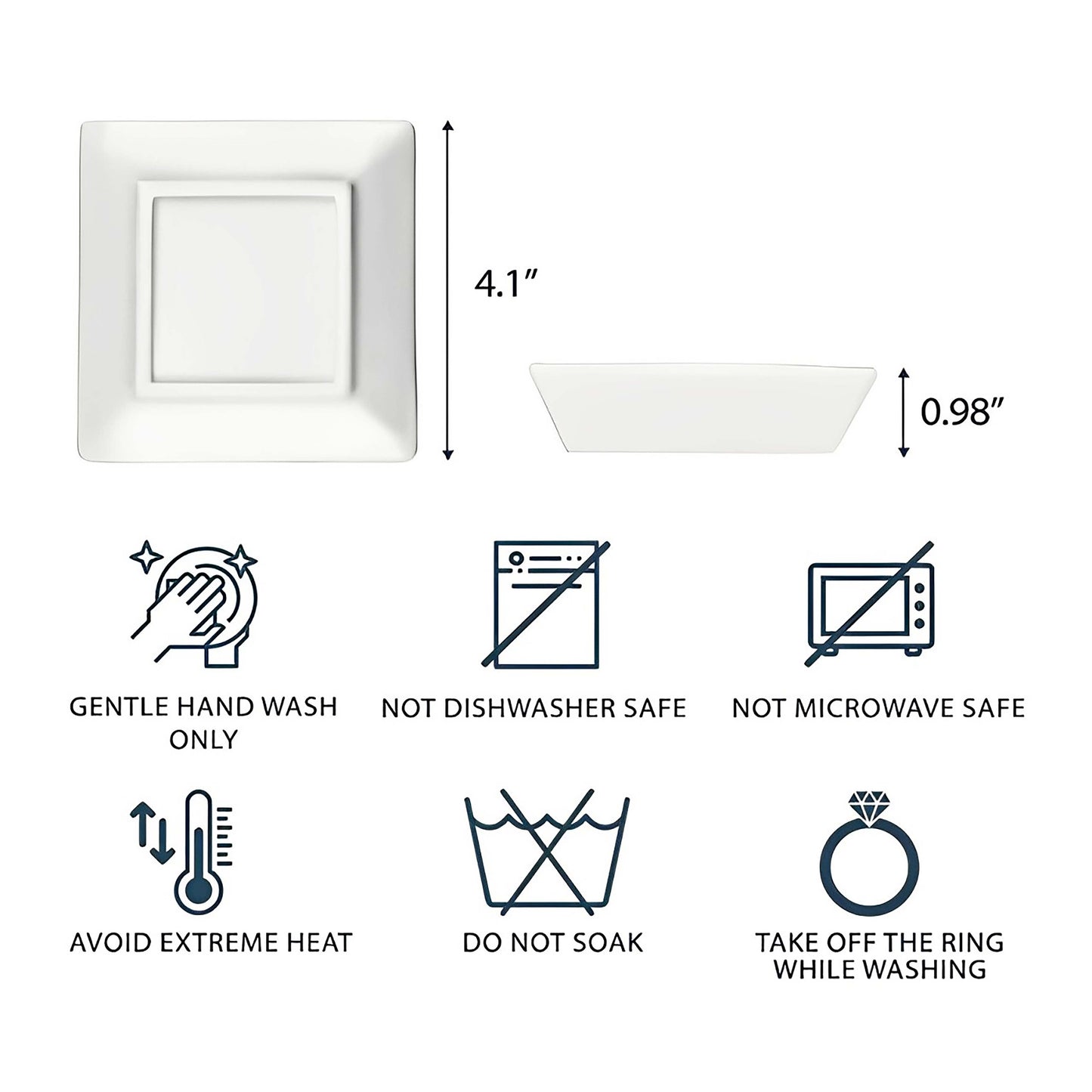 Love This Beautiful, Wedding Couple and Flowers - Personalized Custom Jewelry Dish, Square Ceramic Dish - CPL463_SCRD