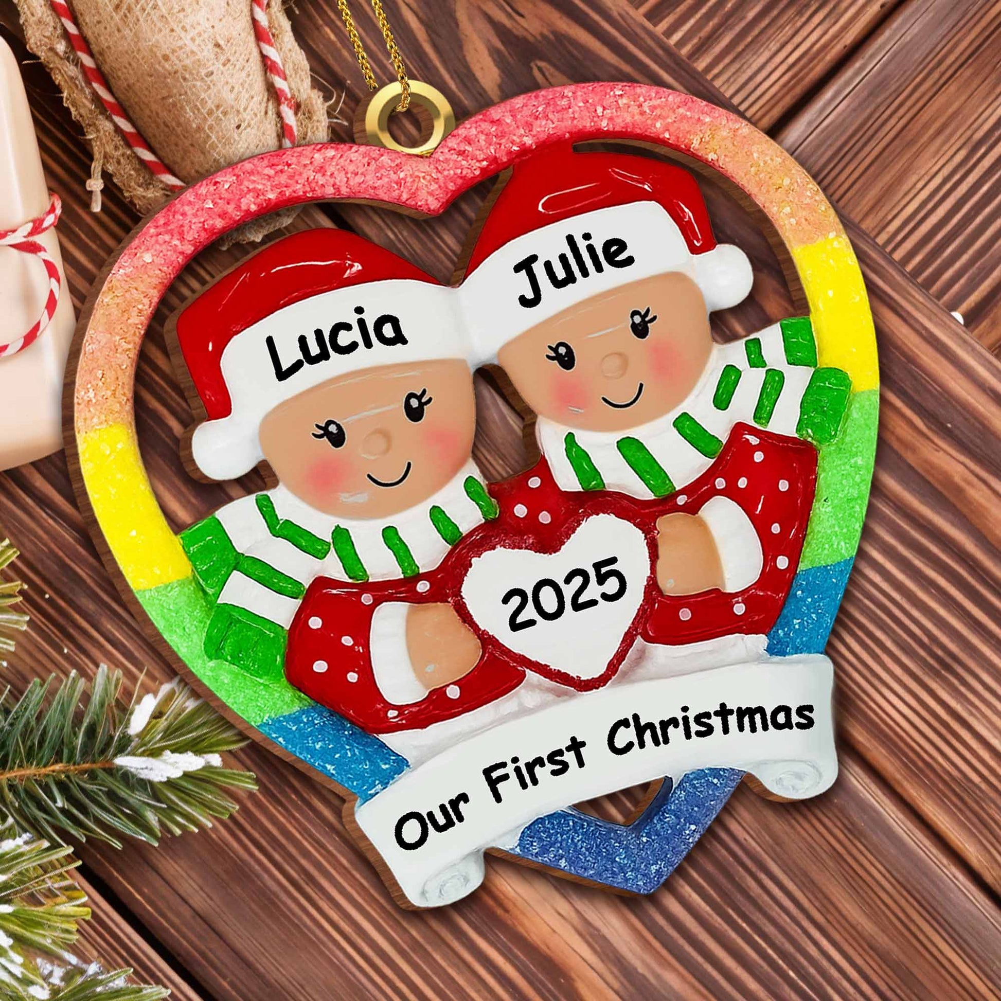 Our First Christmas, Hearts And Christmas Hats