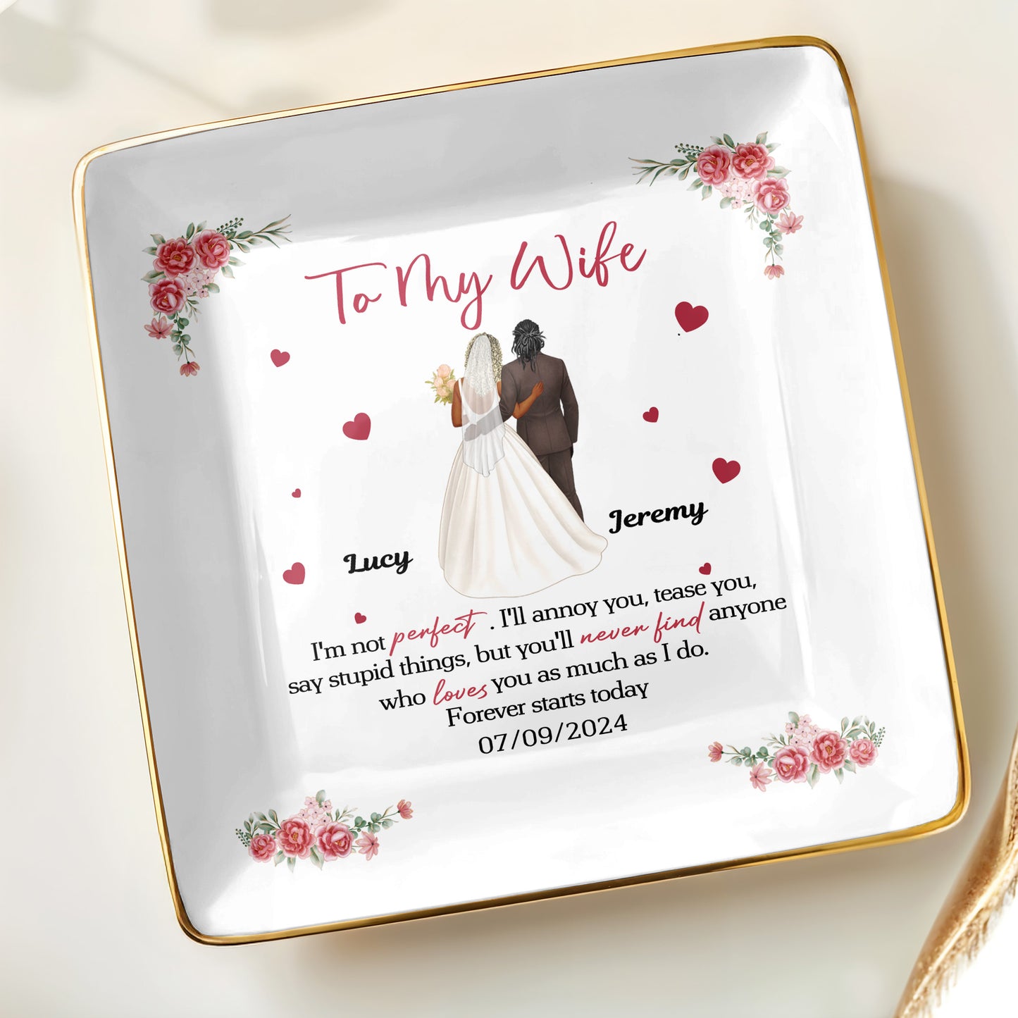 To My Wife, Flowers And Hearts