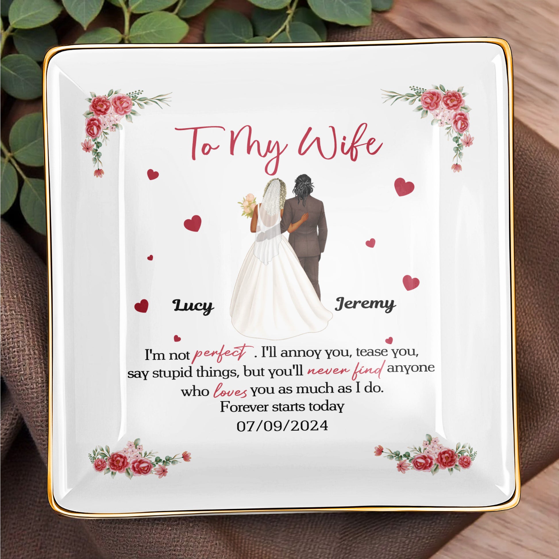 To My Wife, Flowers And Hearts