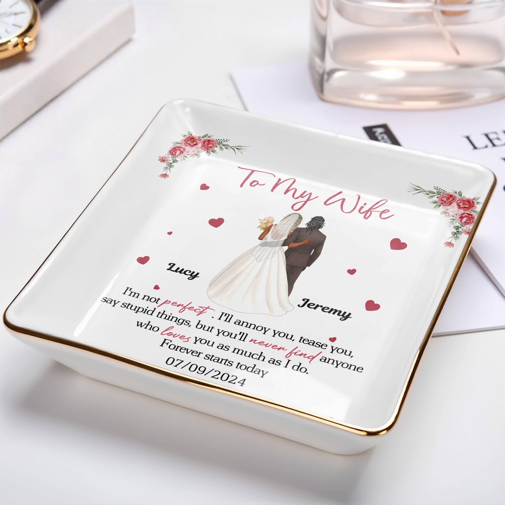 To My Wife, Flowers And Hearts