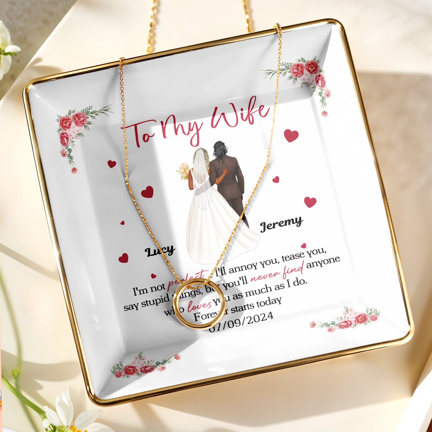 To My Wife, Flowers And Hearts