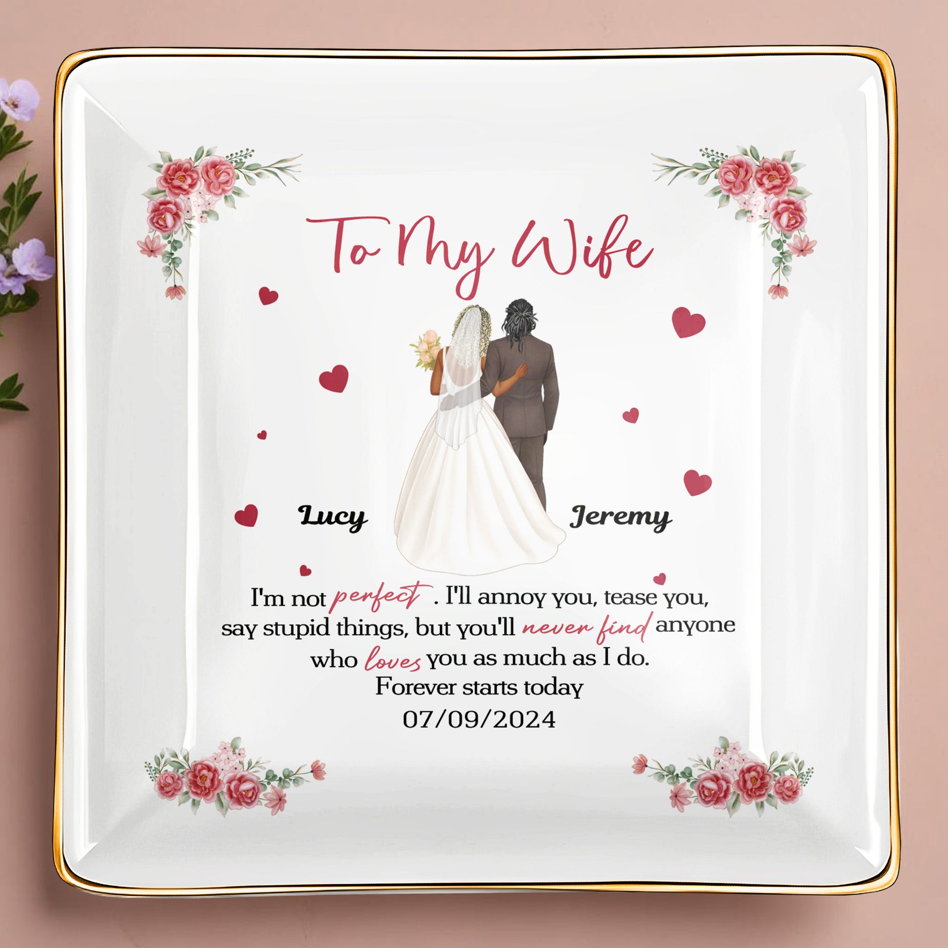 To My Wife, Flowers And Hearts