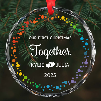 Our First Christmas Together, Hearts And Colored Dots