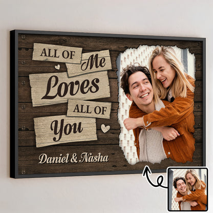 All Of Me Loves All Of You, Heart And Wooden Design