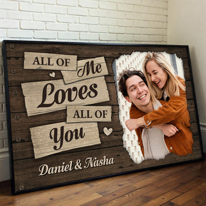 All Of Me Loves All Of You, Heart And Wooden Design