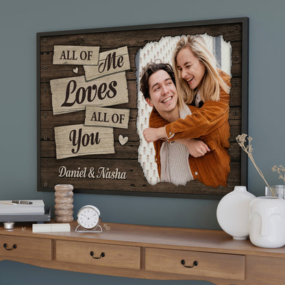 All Of Me Loves All Of You, Heart And Wooden Design