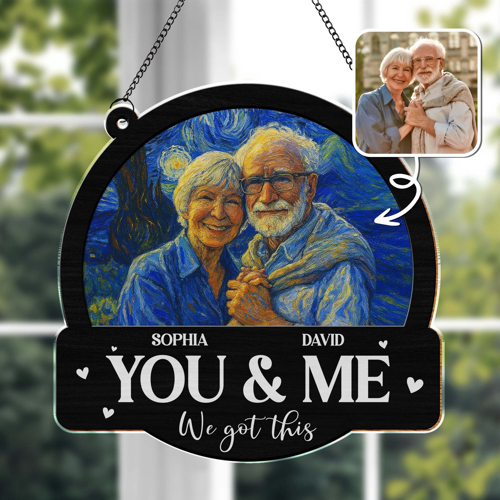 You & Me We Got This, Elderly Couple Embrace