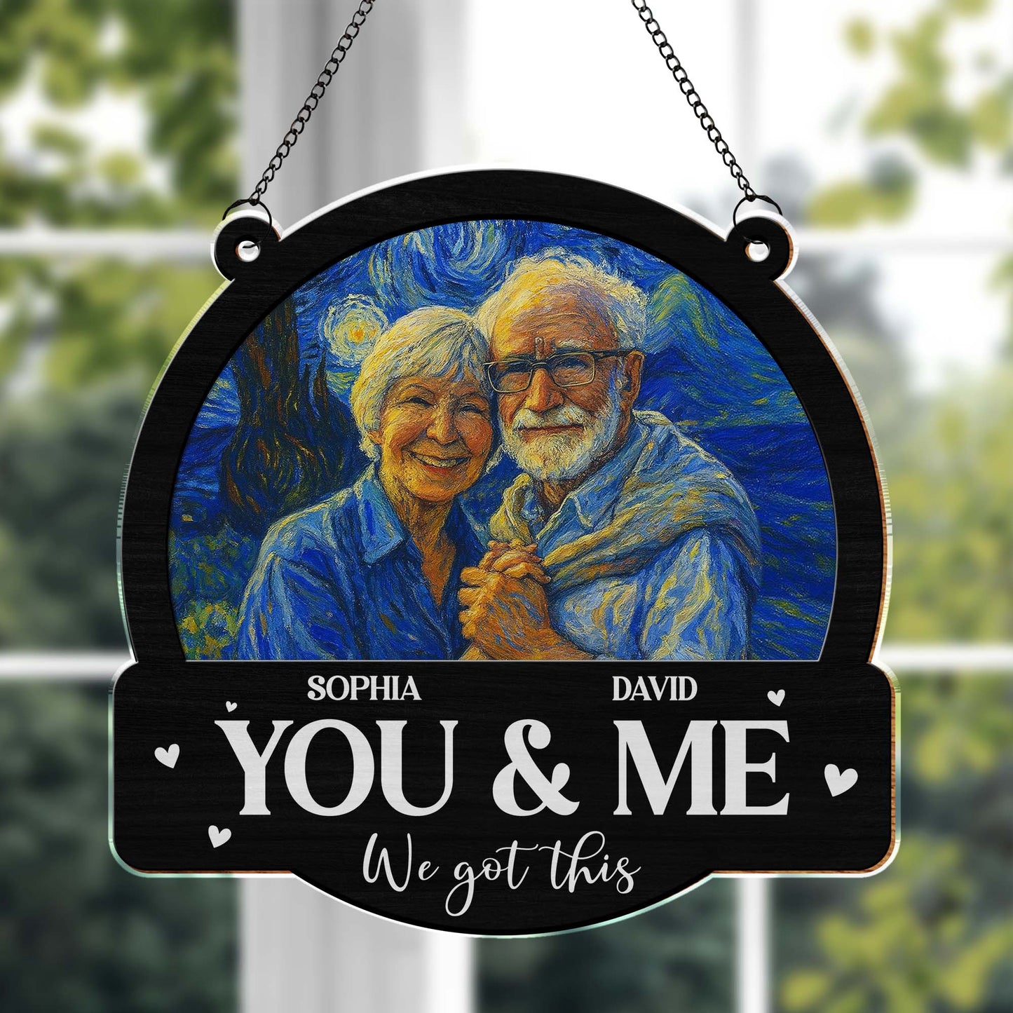 You & Me We Got This, Elderly Couple Embrace