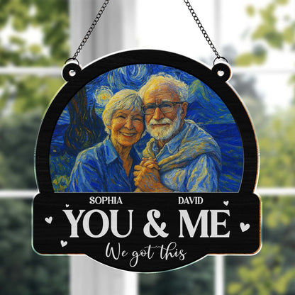 You & Me We Got This, Elderly Couple Embrace