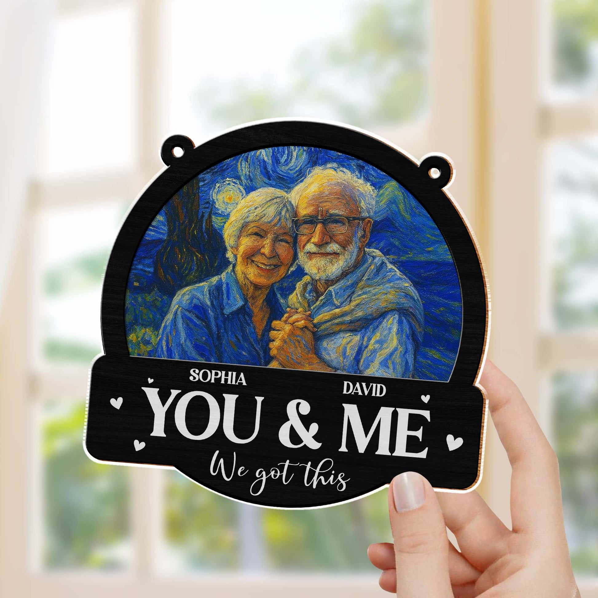 You & Me We Got This, Elderly Couple Embrace