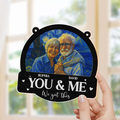 You & Me We Got This, Elderly Couple Embrace