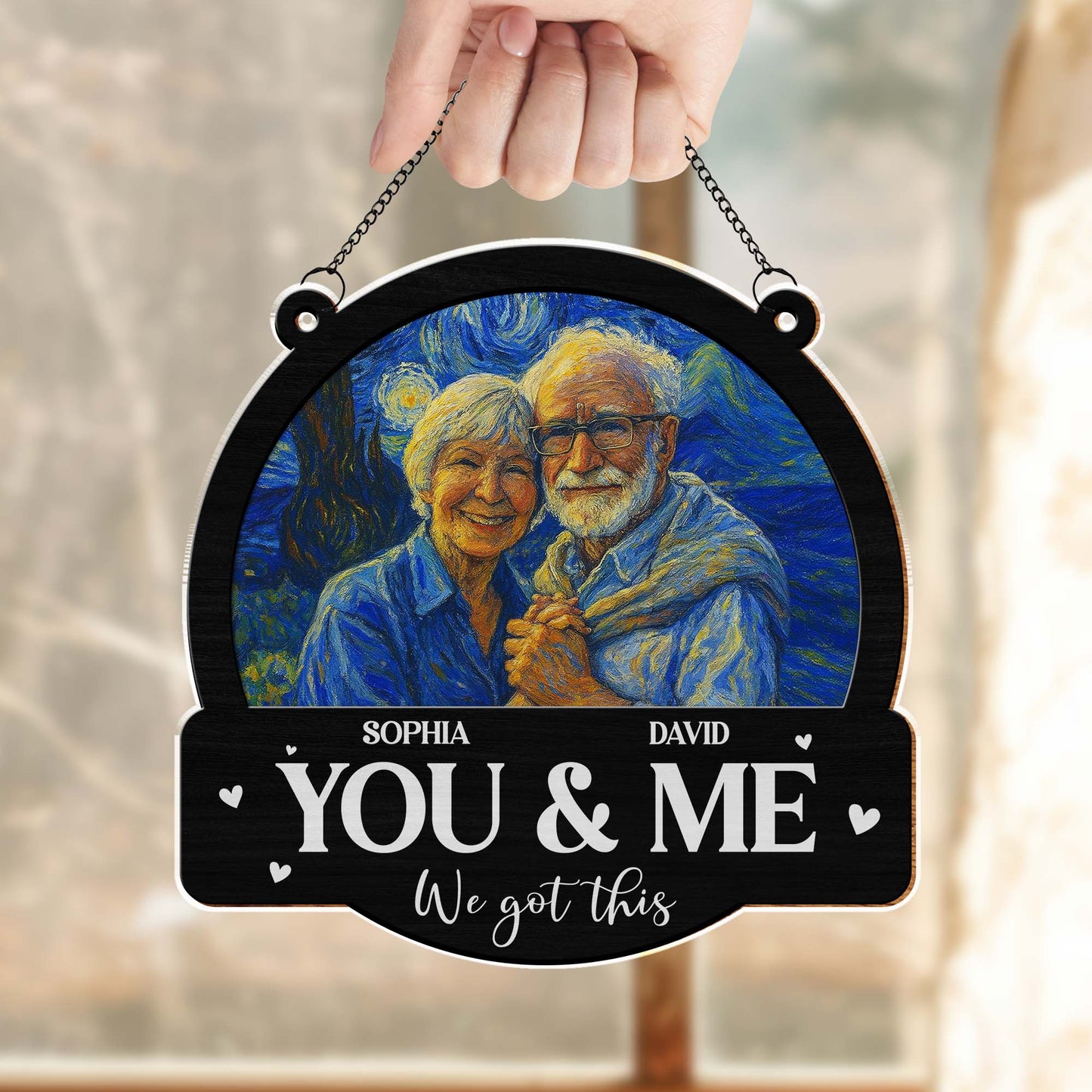 You & Me We Got This, Elderly Couple Embrace