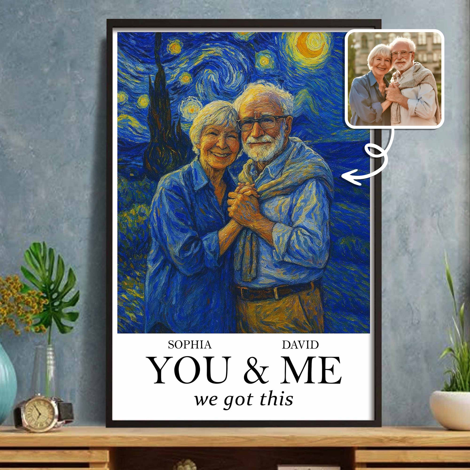 You & Me We Got This, Elderly Couple, Starry Night