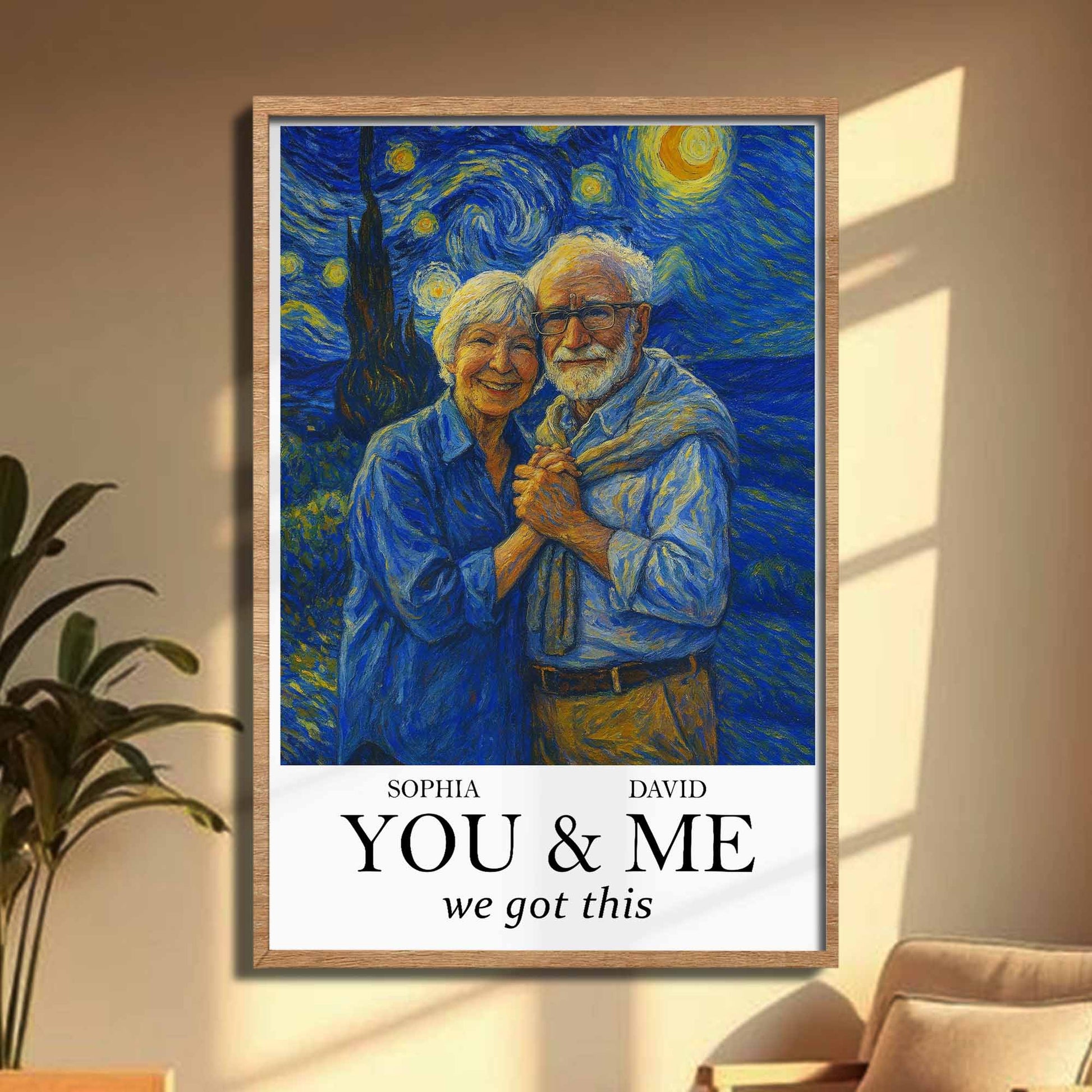 You & Me We Got This, Elderly Couple, Starry Night