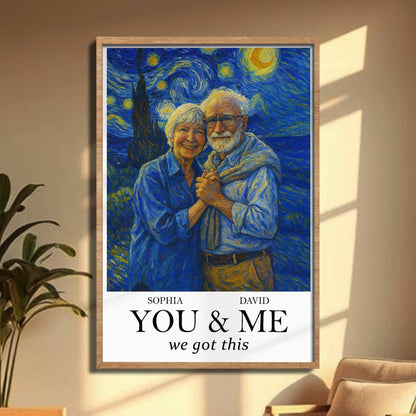 You & Me We Got This, Elderly Couple, Starry Night