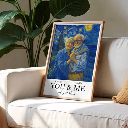 You & Me We Got This, Elderly Couple, Starry Night