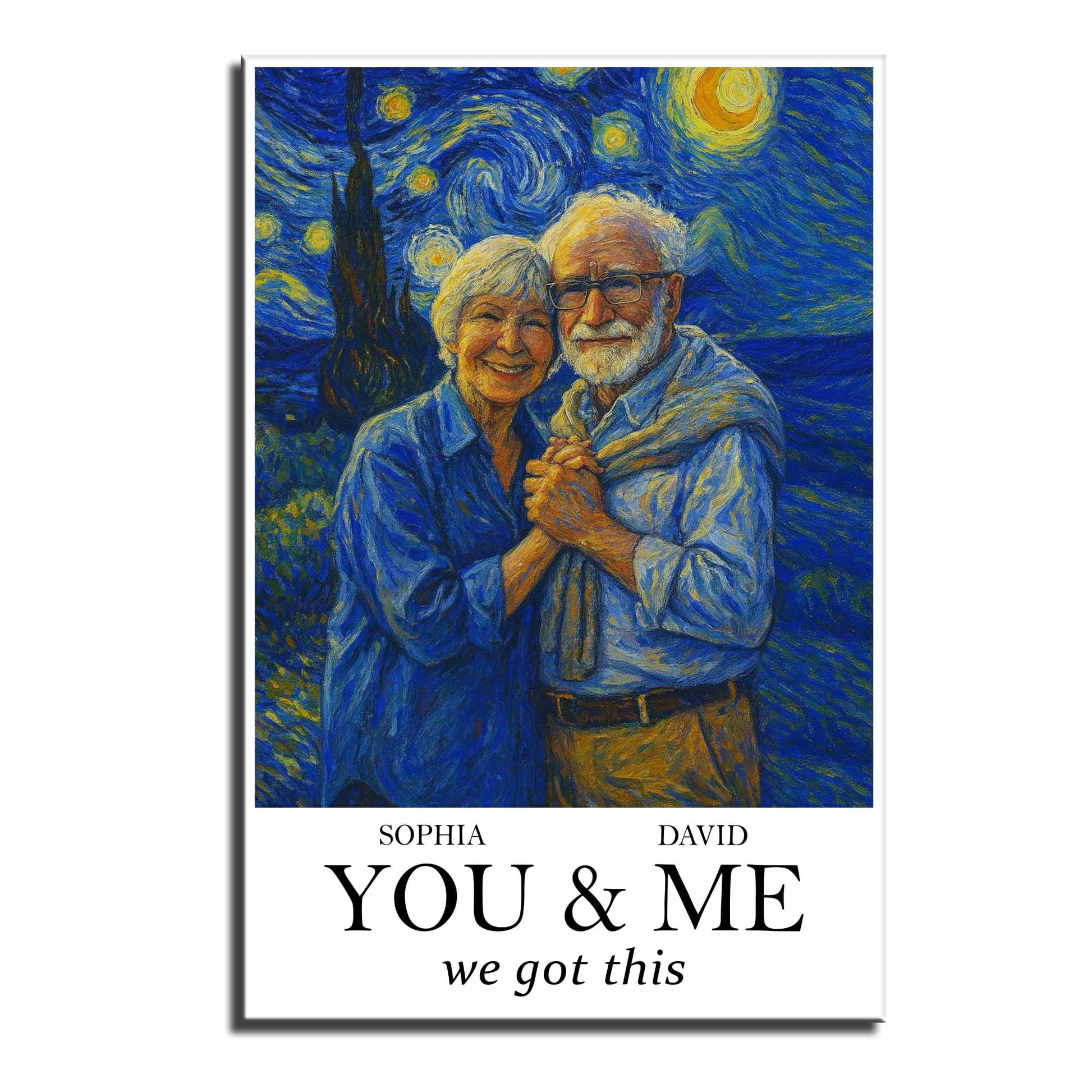 You & Me We Got This, Elderly Couple, Starry Night