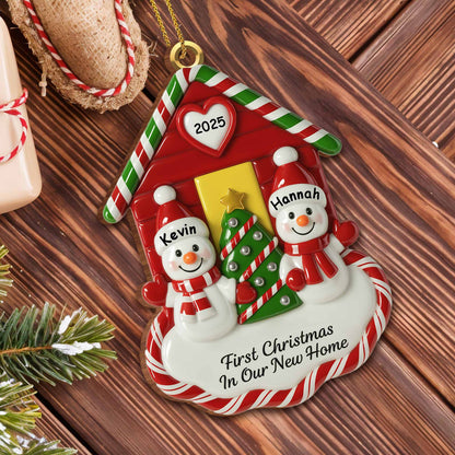 First Christmas In Our New Home With Snowmen And Christmas Tree