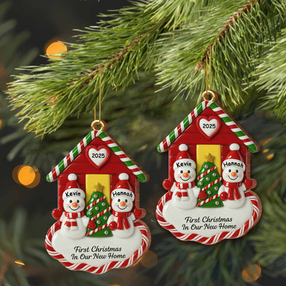 First Christmas In Our New Home With Snowmen And Christmas Tree