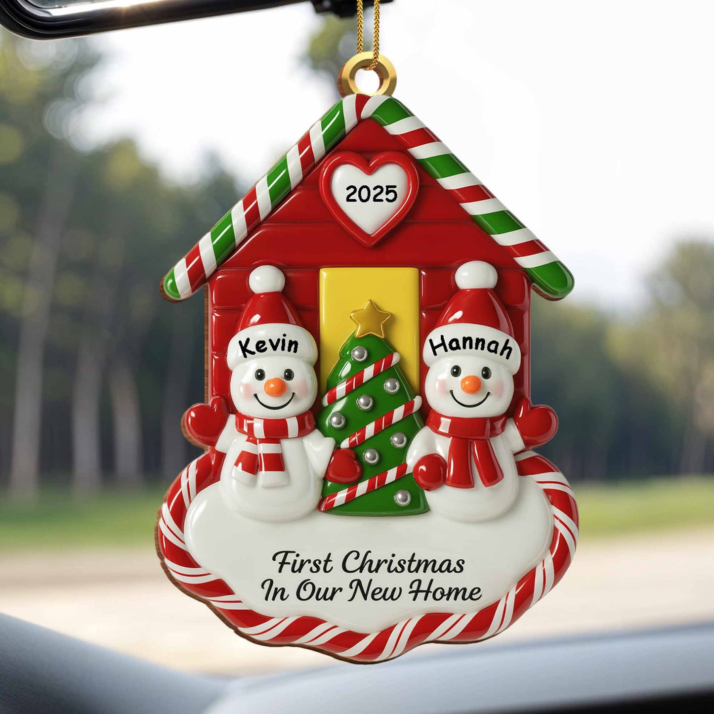 First Christmas In Our New Home With Snowmen And Christmas Tree