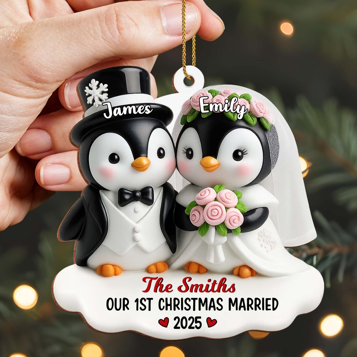 Our 1st Christmas Married With Penguins and Roses
