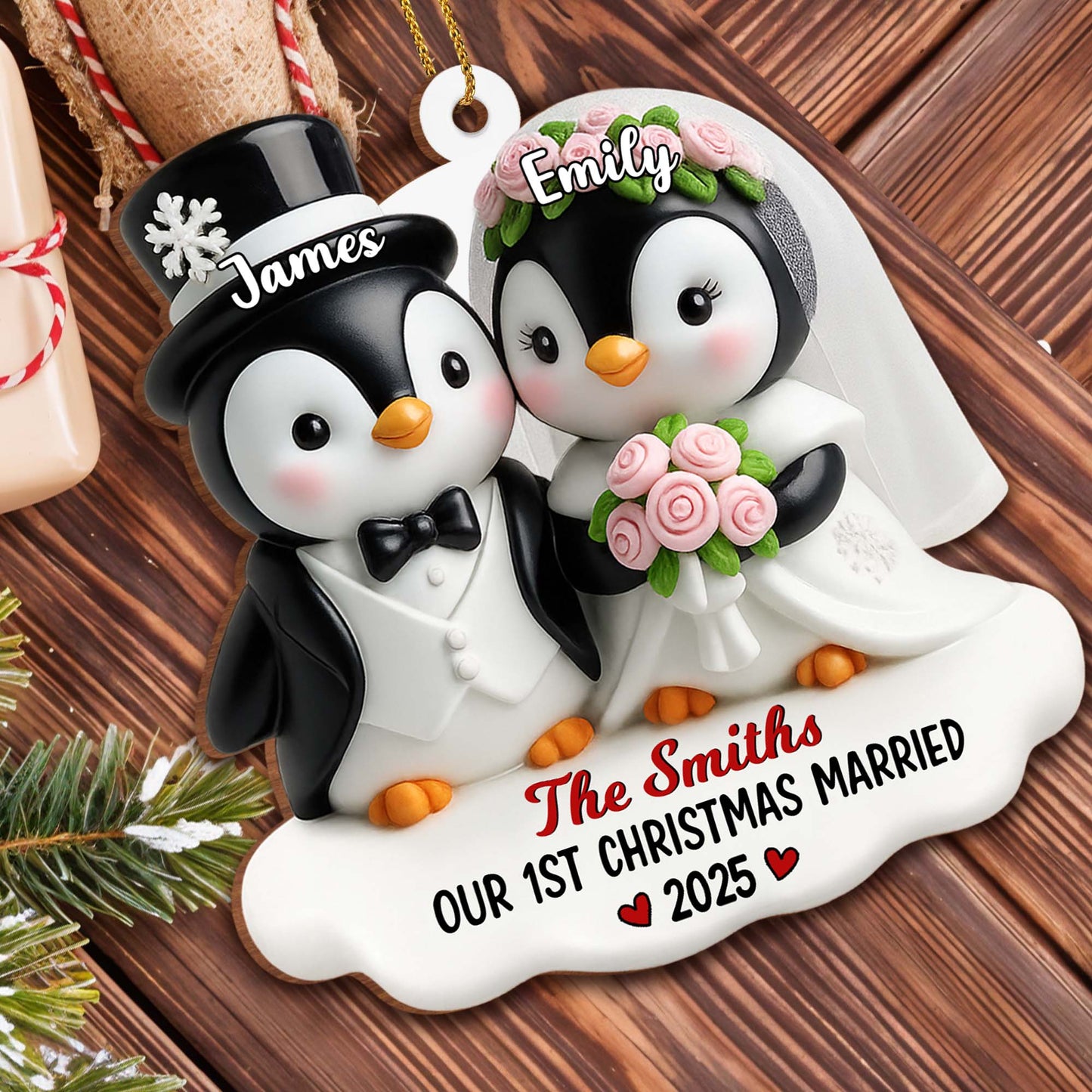 Our 1st Christmas Married With Penguins and Roses