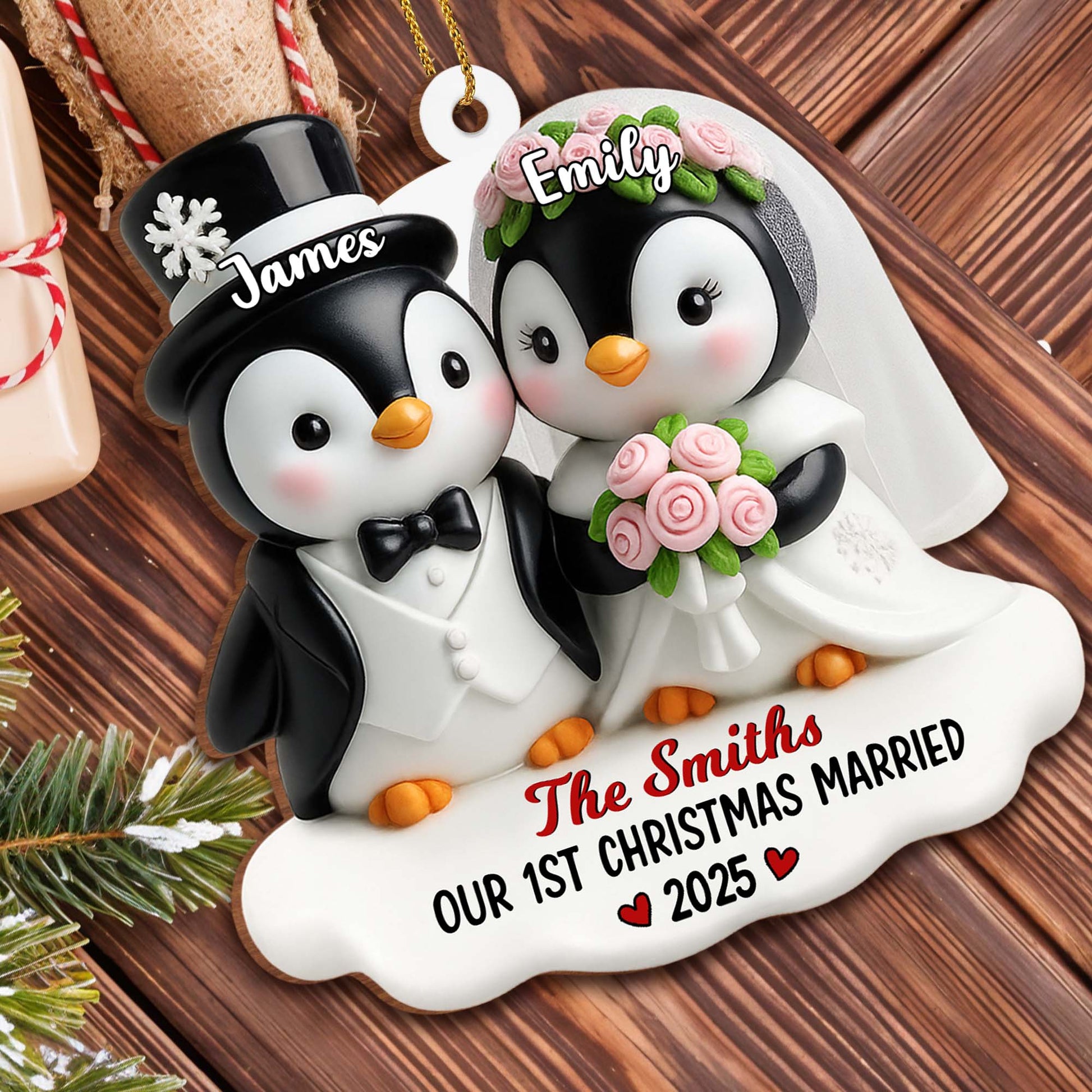 Our 1st Christmas Married With Penguins and Roses