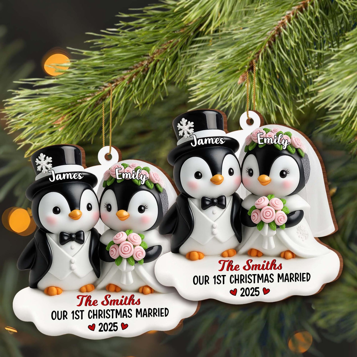 Our 1st Christmas Married With Penguins and Roses
