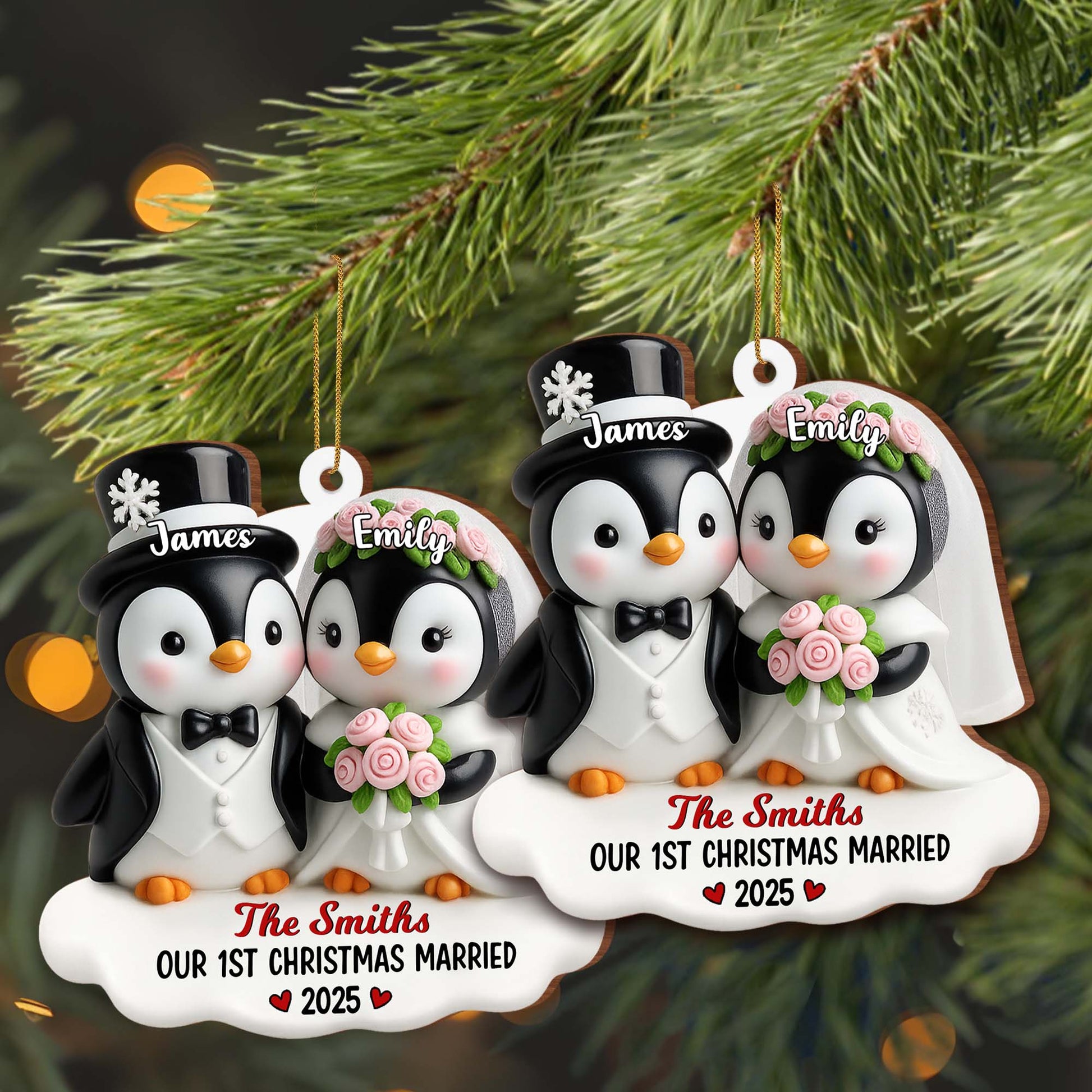 Our 1st Christmas Married With Penguins and Roses