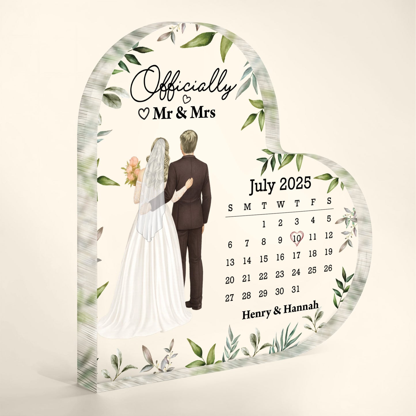 Officially Mr & Mrs With Bride And Groom