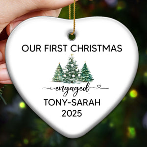 Our First Christmas Engaged With Christmas Trees