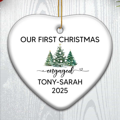 Our First Christmas Engaged With Christmas Trees