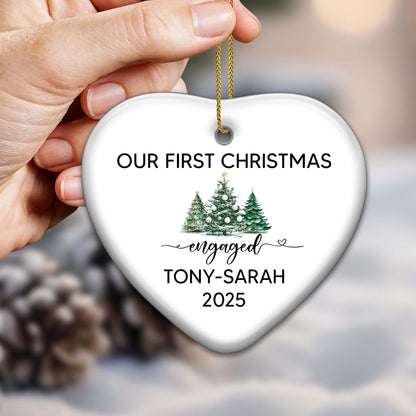 Our First Christmas Engaged With Christmas Trees