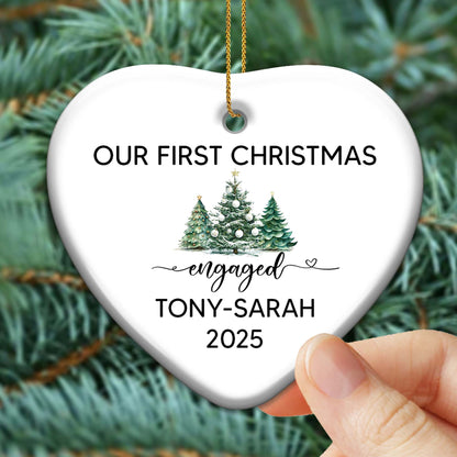 Our First Christmas Engaged With Christmas Trees