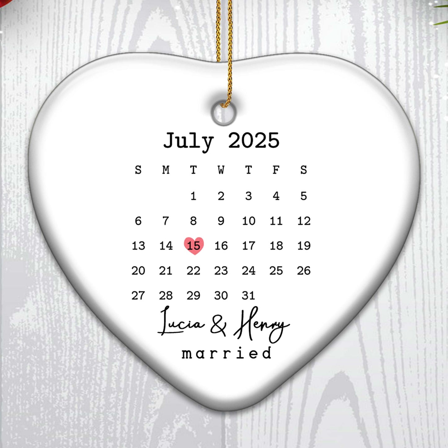 July Month Showing Important Date In Heart