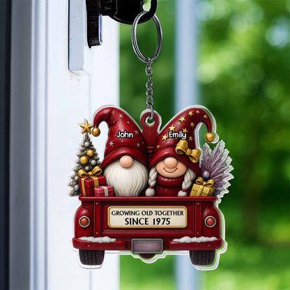 Growing Old Together, Christmas Truck With Gnomes