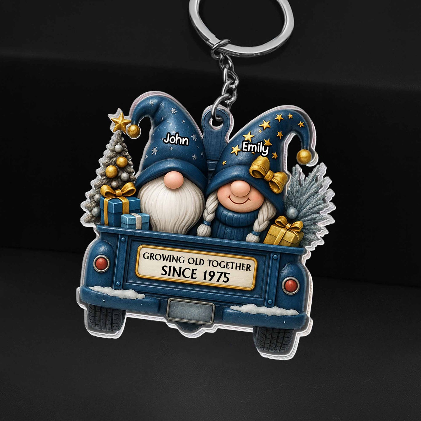 Growing Old Together, Christmas Truck With Gnomes