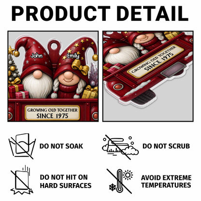 Growing Old Together, Christmas Truck With Gnomes