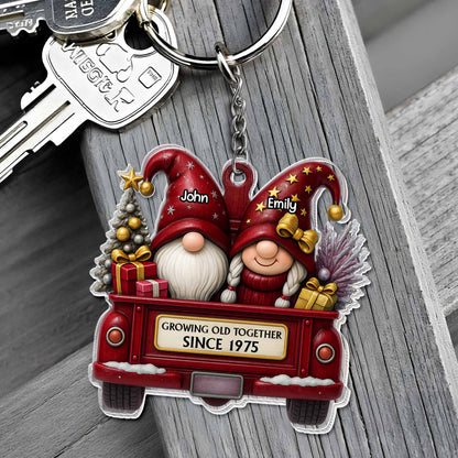 Growing Old Together, Christmas Truck With Gnomes
