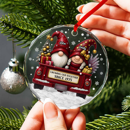 Growing Old Together, Gnomes Riding Truck With Christmas Tree