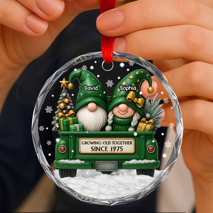 Growing Old Together, Gnomes Riding Truck With Christmas Tree