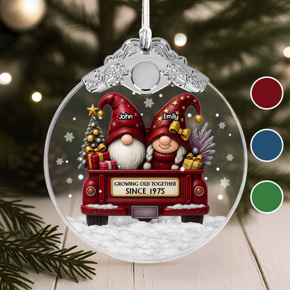 Growing Old Together, Gnomes In Festive Truck