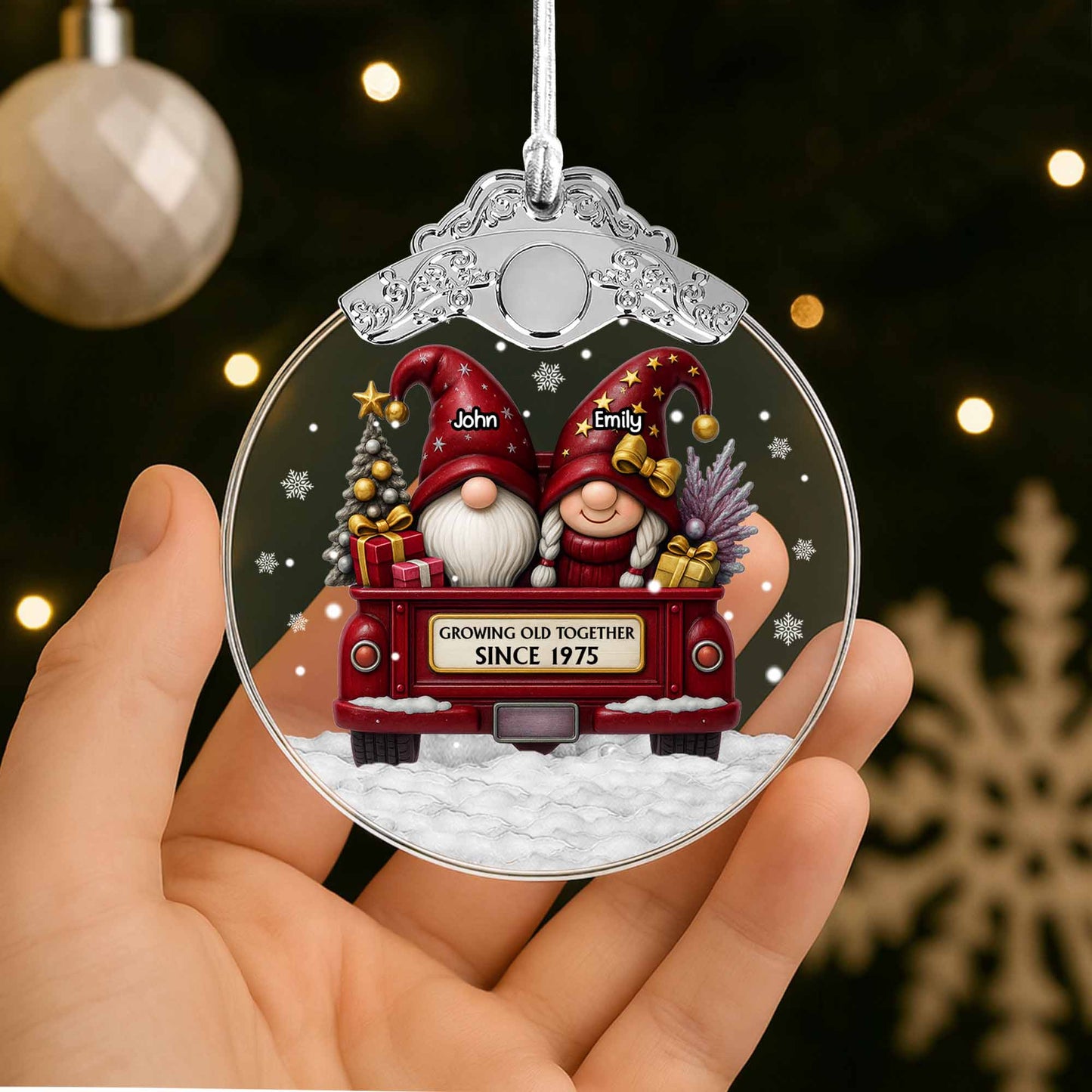 Growing Old Together, Gnomes In Festive Truck