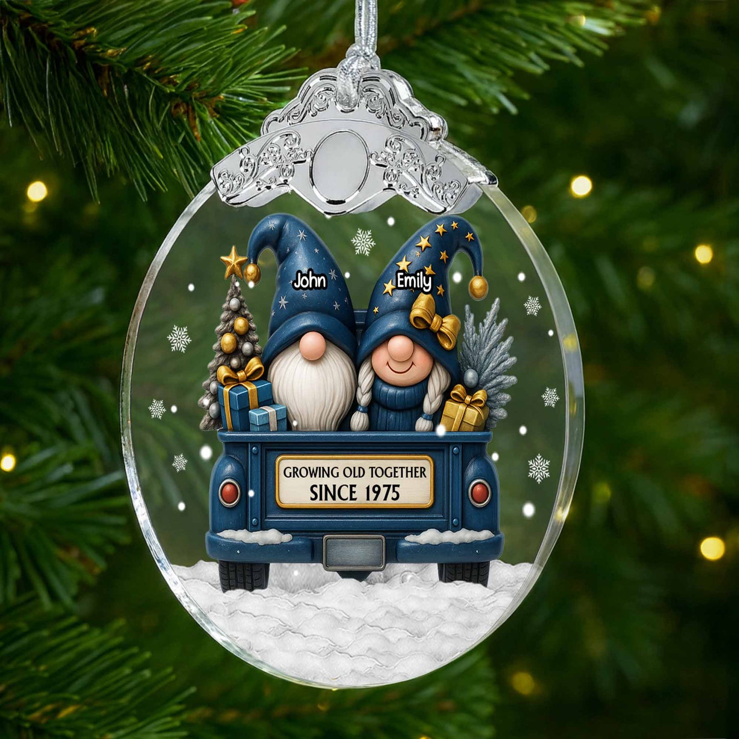 Growing Old Together, Gnomes In Festive Truck