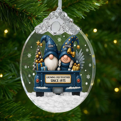 Growing Old Together, Gnomes In Festive Truck