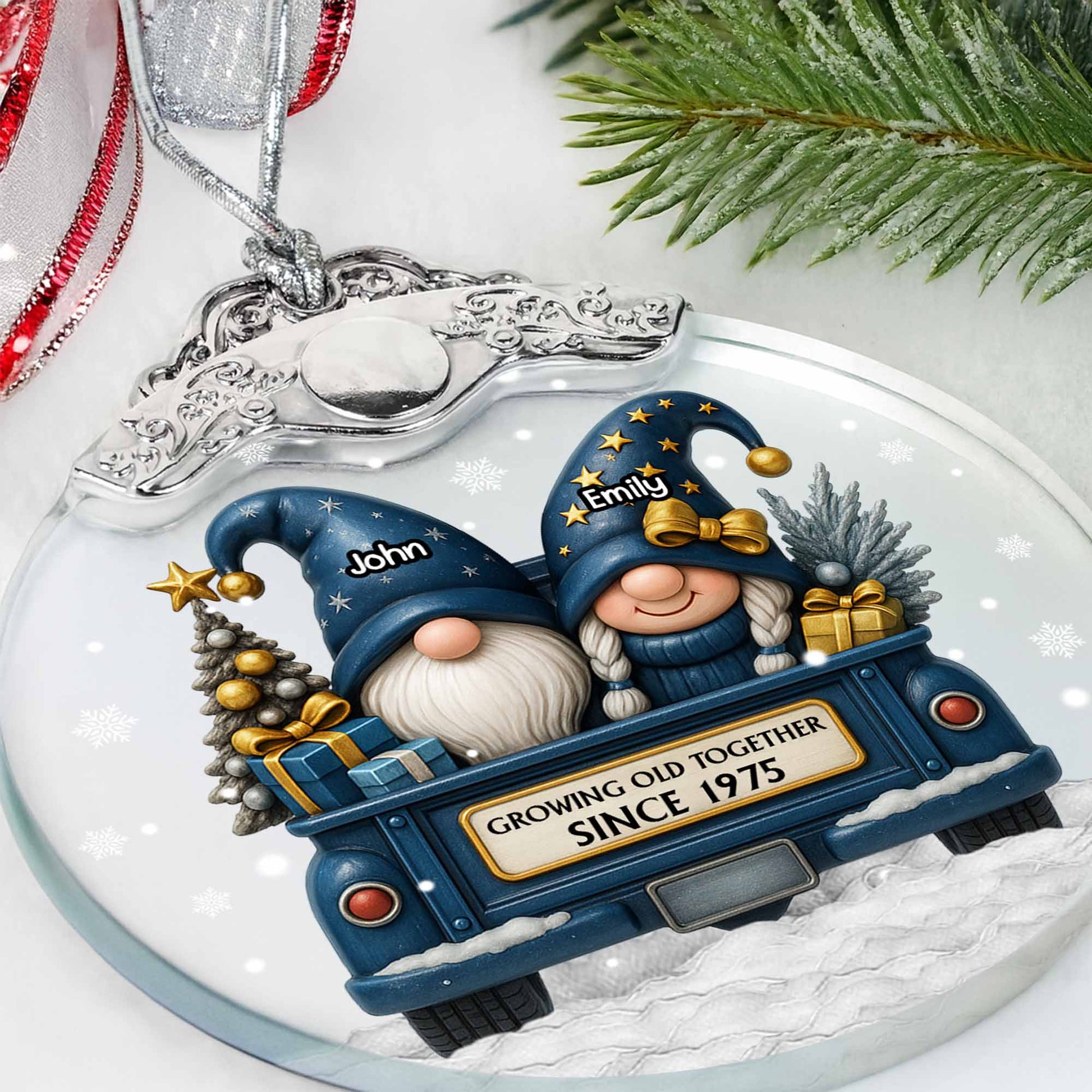 Growing Old Together, Gnomes In Festive Truck