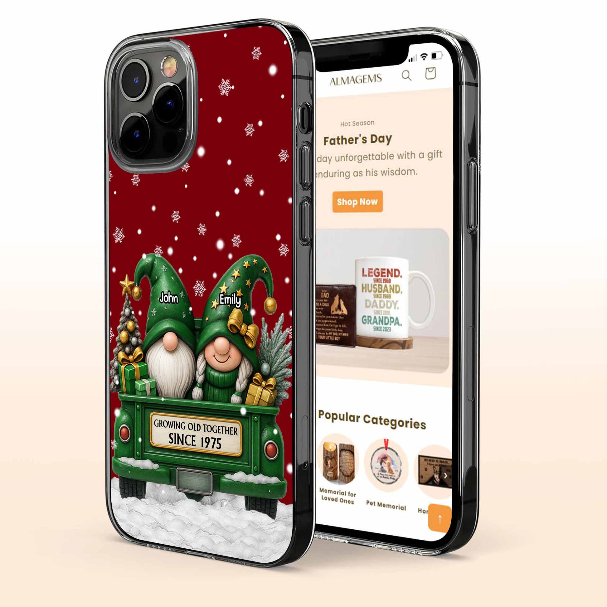 Growing Old Together, Christmas Gnomes On Truck