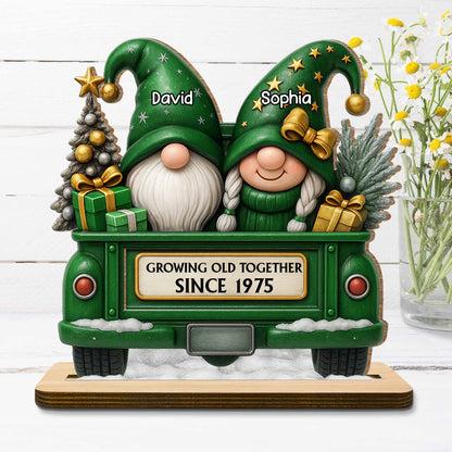 Growing Old Together Since, Gnomes On Holiday Bus