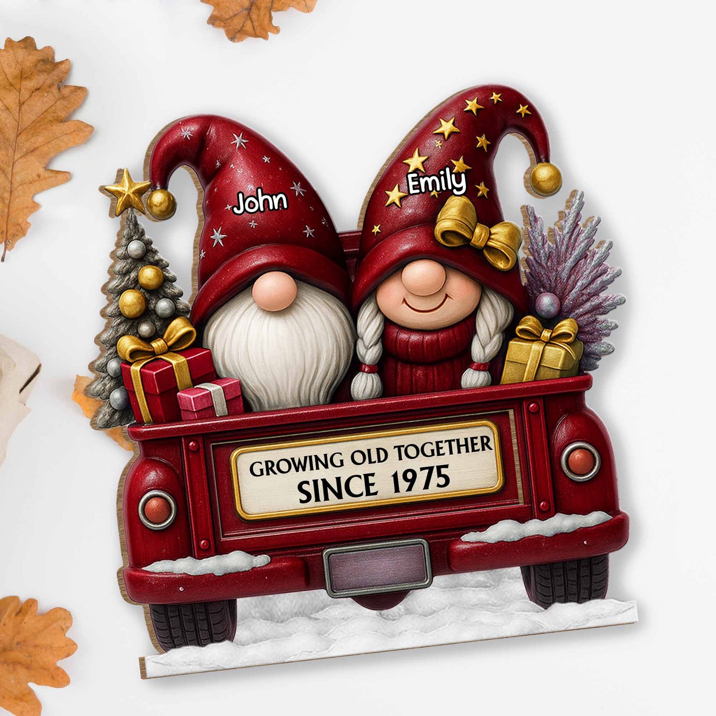 Growing Old Together Since, Gnomes On Holiday Bus